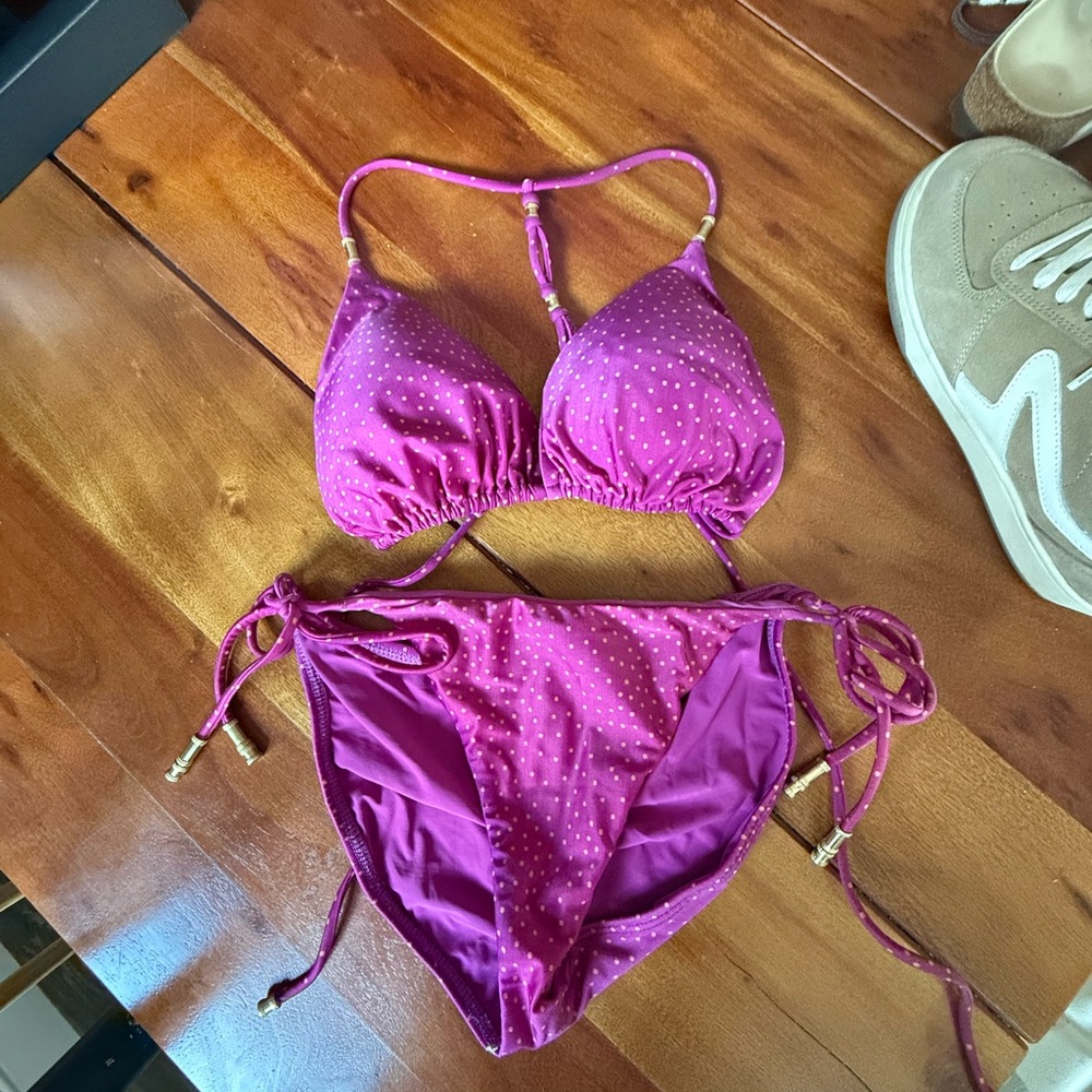 Stylish Pink Polka Dot Bikini